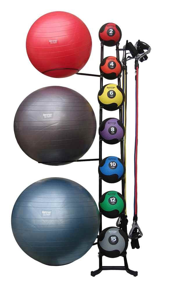 Exercise Ball Storage Rack for Home Gym