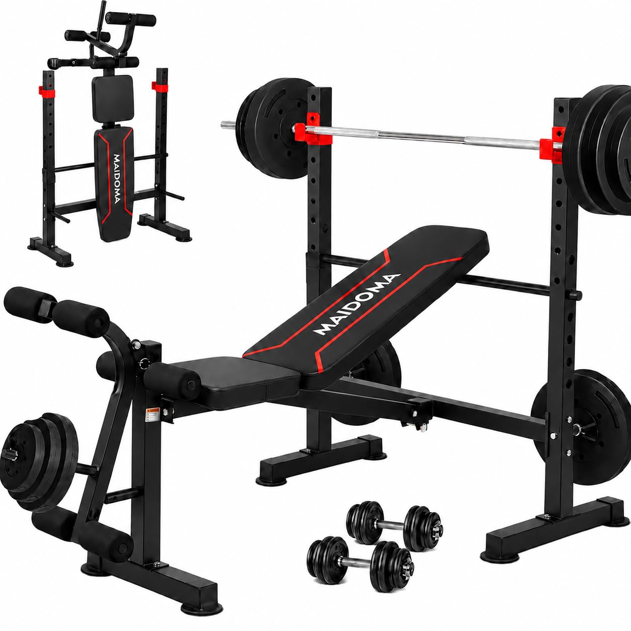 8-in-1 Adjustable Weight Bench for Home Gym