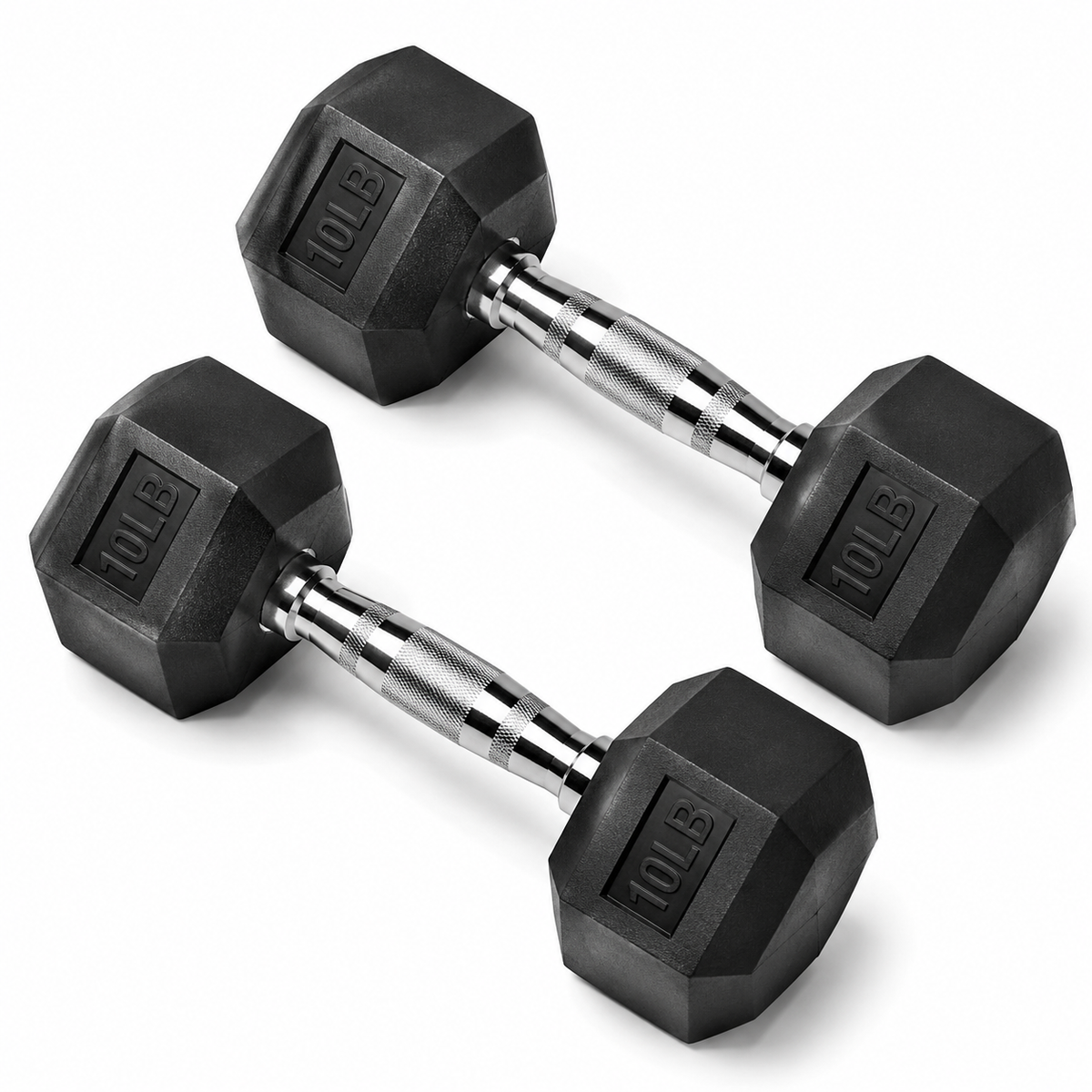 Rubber Coated Hex Dumbbells for Home Training