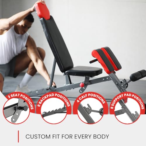 Adjustable FID Weight Bench for Home Gym