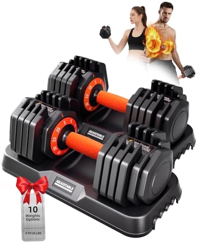 Adjustable Dumbbell Set with Quick Dial System