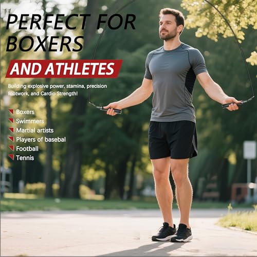 Adjustable Weighted Jump Rope for Training