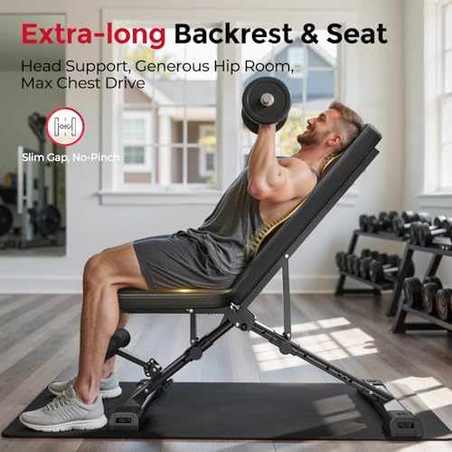 Adjustable Foldable Weight Bench for Home Gym
