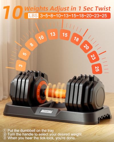 Adjustable Dumbbell Set with Quick Dial System