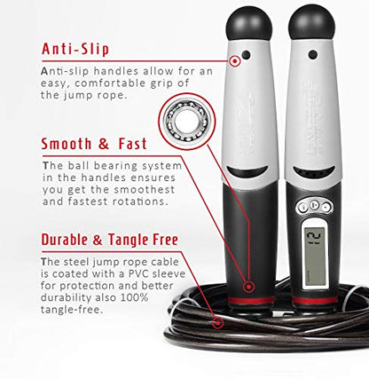 Digital Counter Jump Rope for Fitness Training
