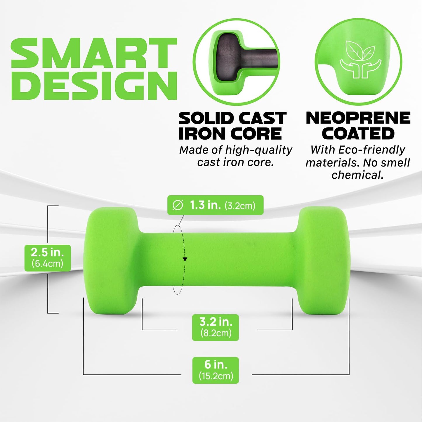 Neoprene Coated Dumbbell Weights for Training