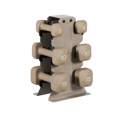 Neoprene Dumbbell Set with Storage Rack