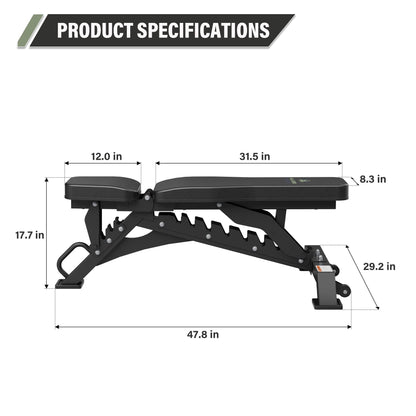 Adjustable Strength Training Bench for Home Gym
