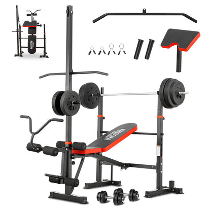 8-in-1 Adjustable Weight Bench for Home Gym