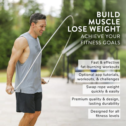Crossrope Get Lean Weighted Jump Rope Set for Weight Loss