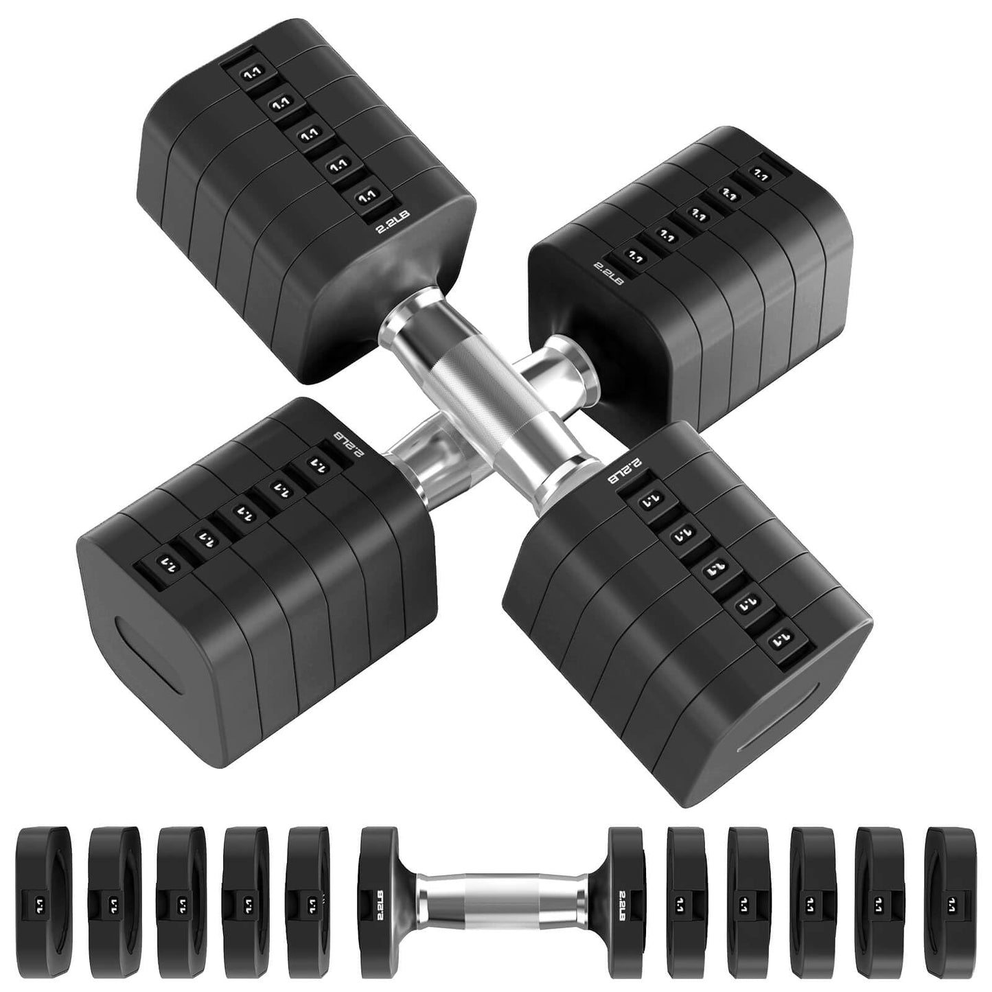 Adjustable Dumbbell Set for Home Gym Training