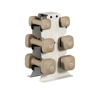Neoprene Dumbbell Set with Storage Rack