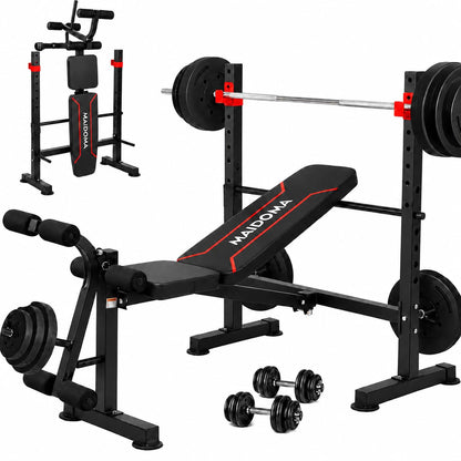 8-in-1 Adjustable Weight Bench for Home Gym
