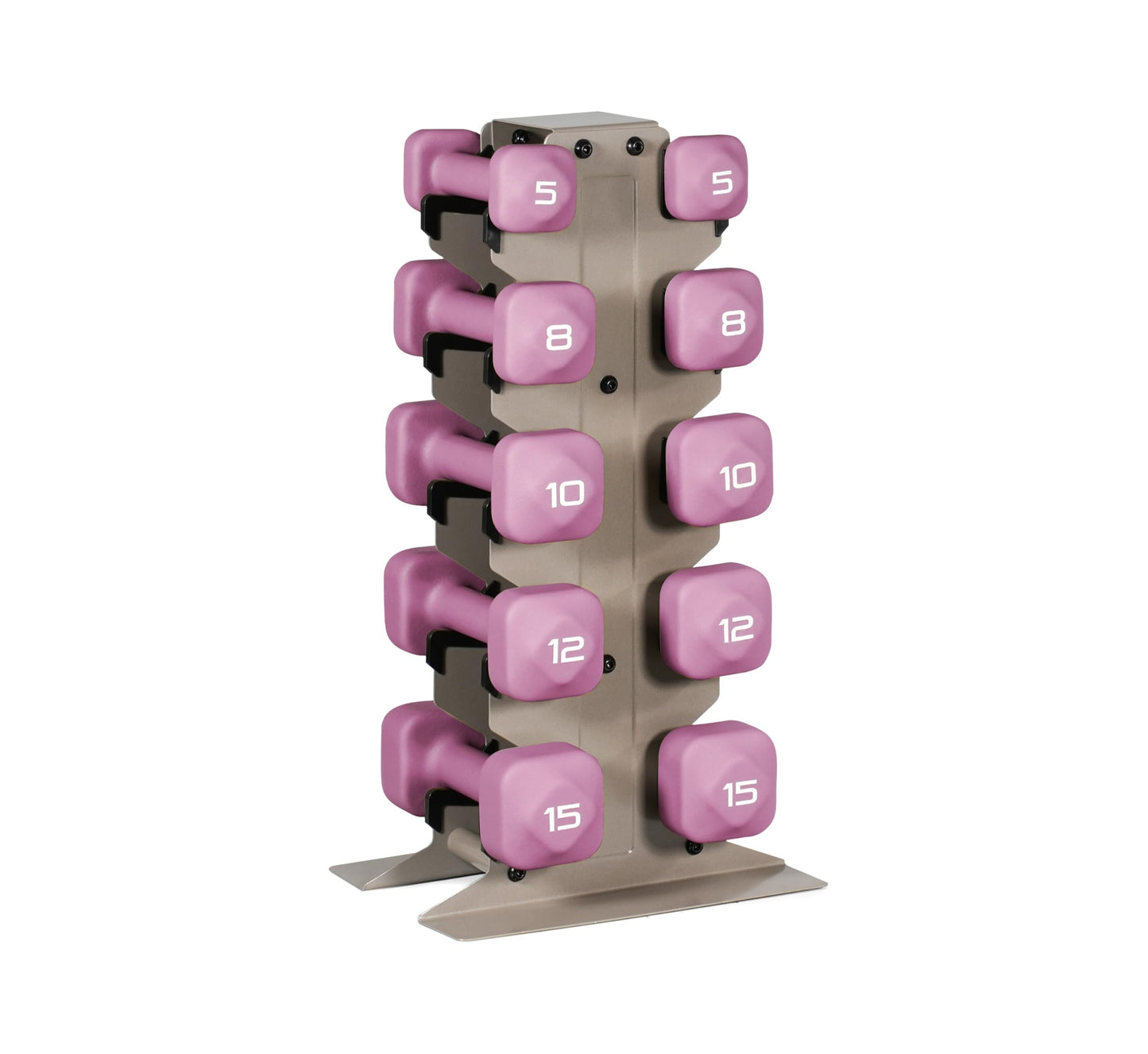 Neoprene Dumbbell Set with Storage Rack