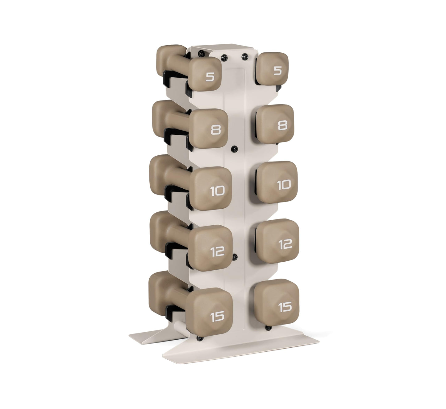 Neoprene Dumbbell Set with Storage Rack