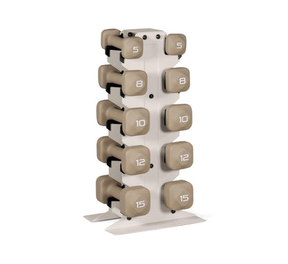 Neoprene Dumbbell Set with Storage Rack