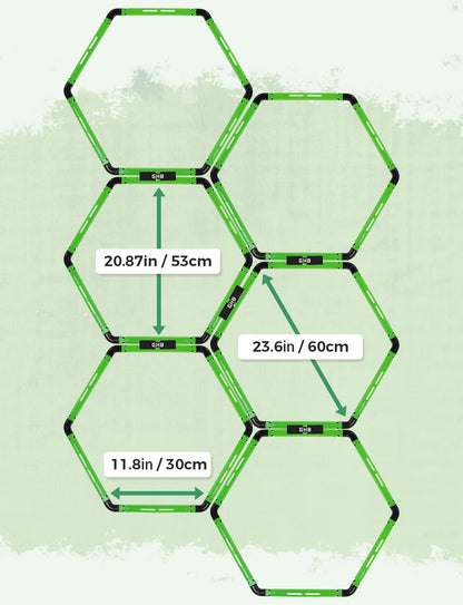 Hex Agility Rings for Speed Footwork Training