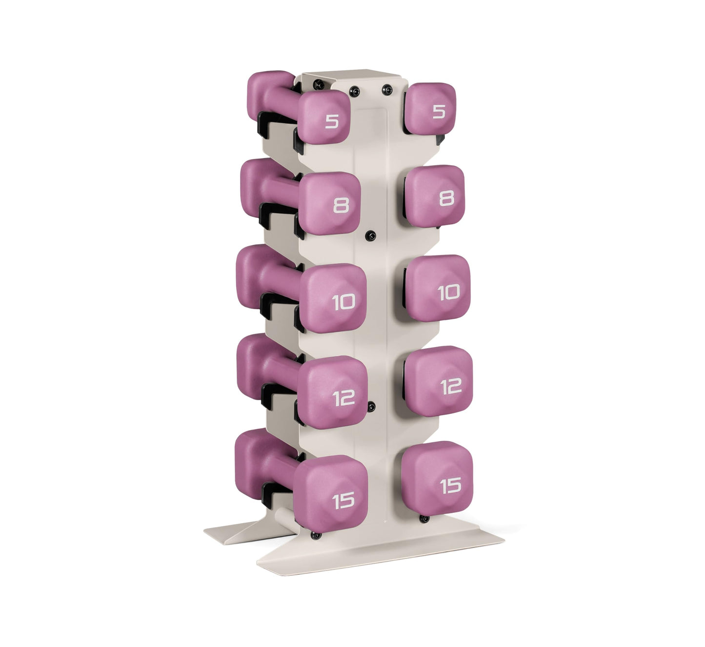 Neoprene Dumbbell Set with Storage Rack