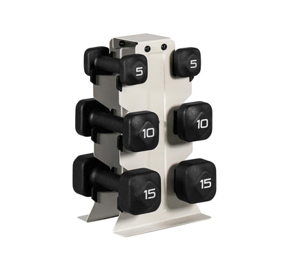 Neoprene Dumbbell Set with Storage Rack