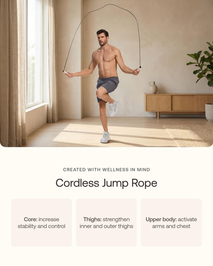 Cordless Jump Rope with Counter for Workouts