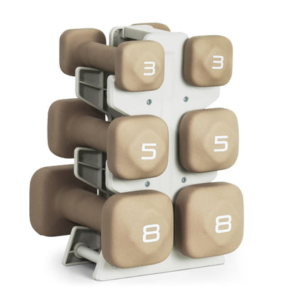 Neoprene Dumbbell Set with Storage Rack