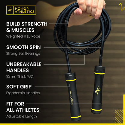 Weighted PVC Jump Rope for High Intensity Training