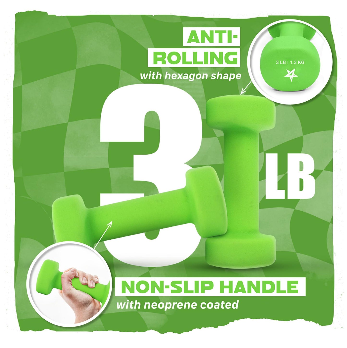 Neoprene Coated Dumbbell Weights for Training