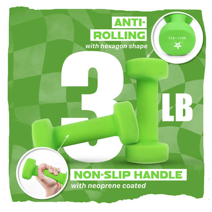 Neoprene Coated Dumbbell Weights for Training