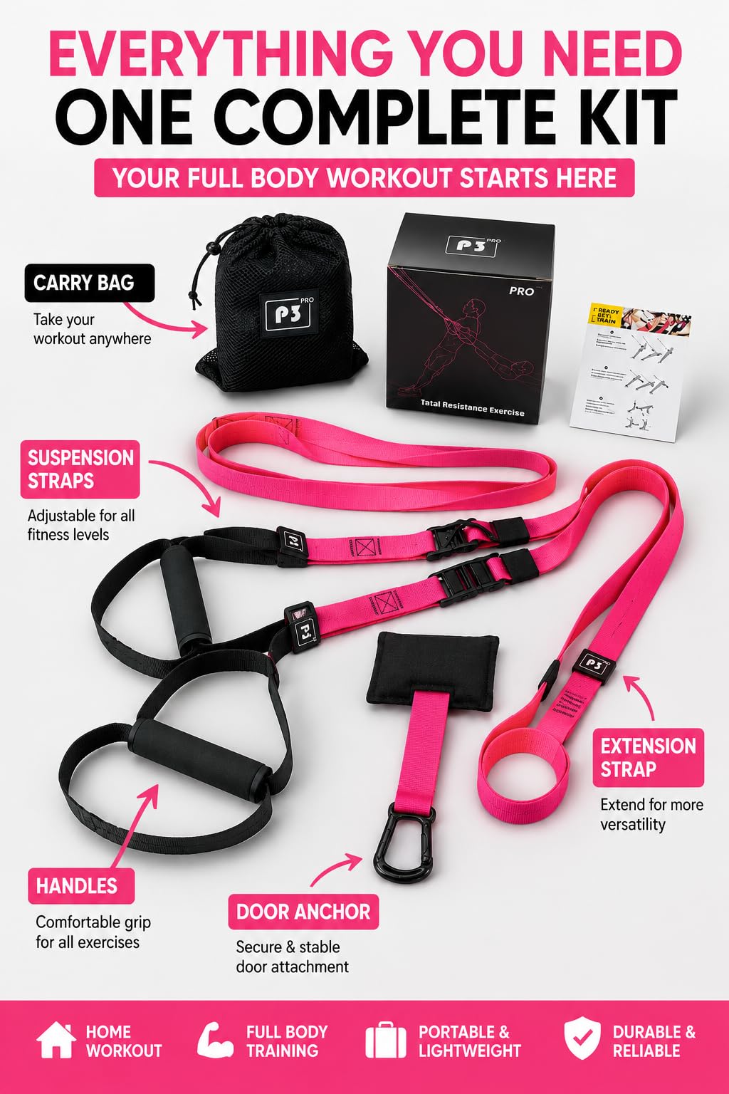 Suspension Trainer System for Full Body Workouts