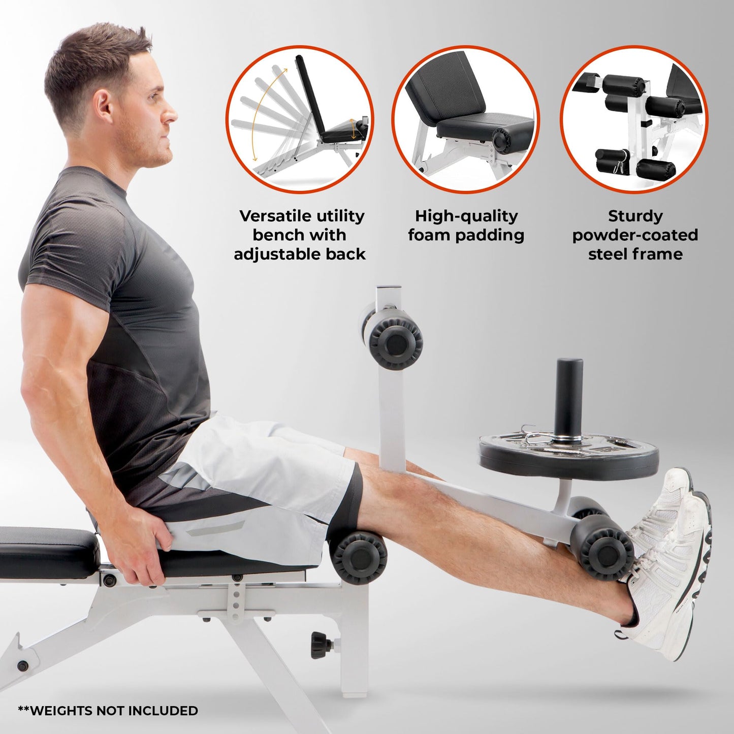 Foldable Adjustable Weight Bench for Home Gym