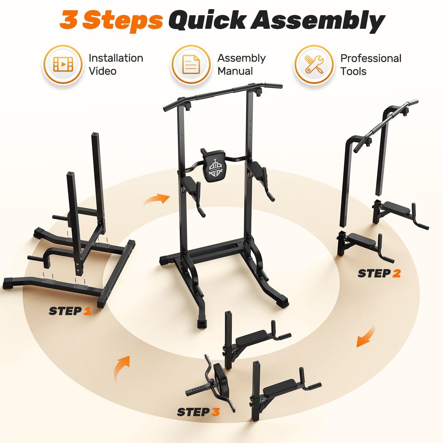 Power Tower Pull Up Station for Home Gym