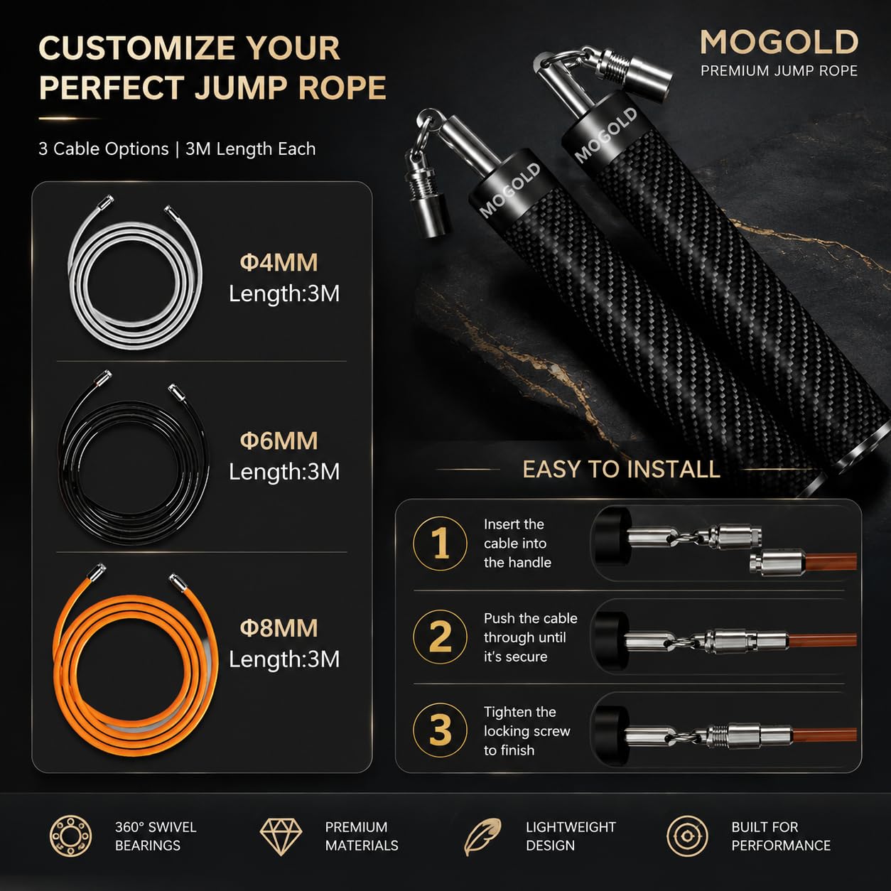 Adjustable Weighted Jump Rope for Training