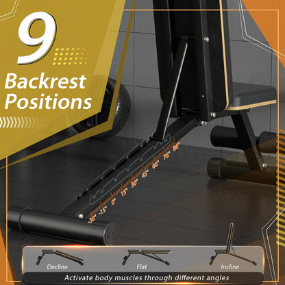 Adjustable Foldable Weight Bench for Home Gym