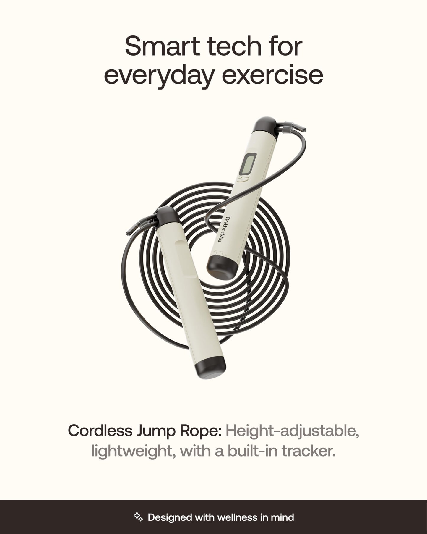 Cordless Jump Rope with Counter for Workouts