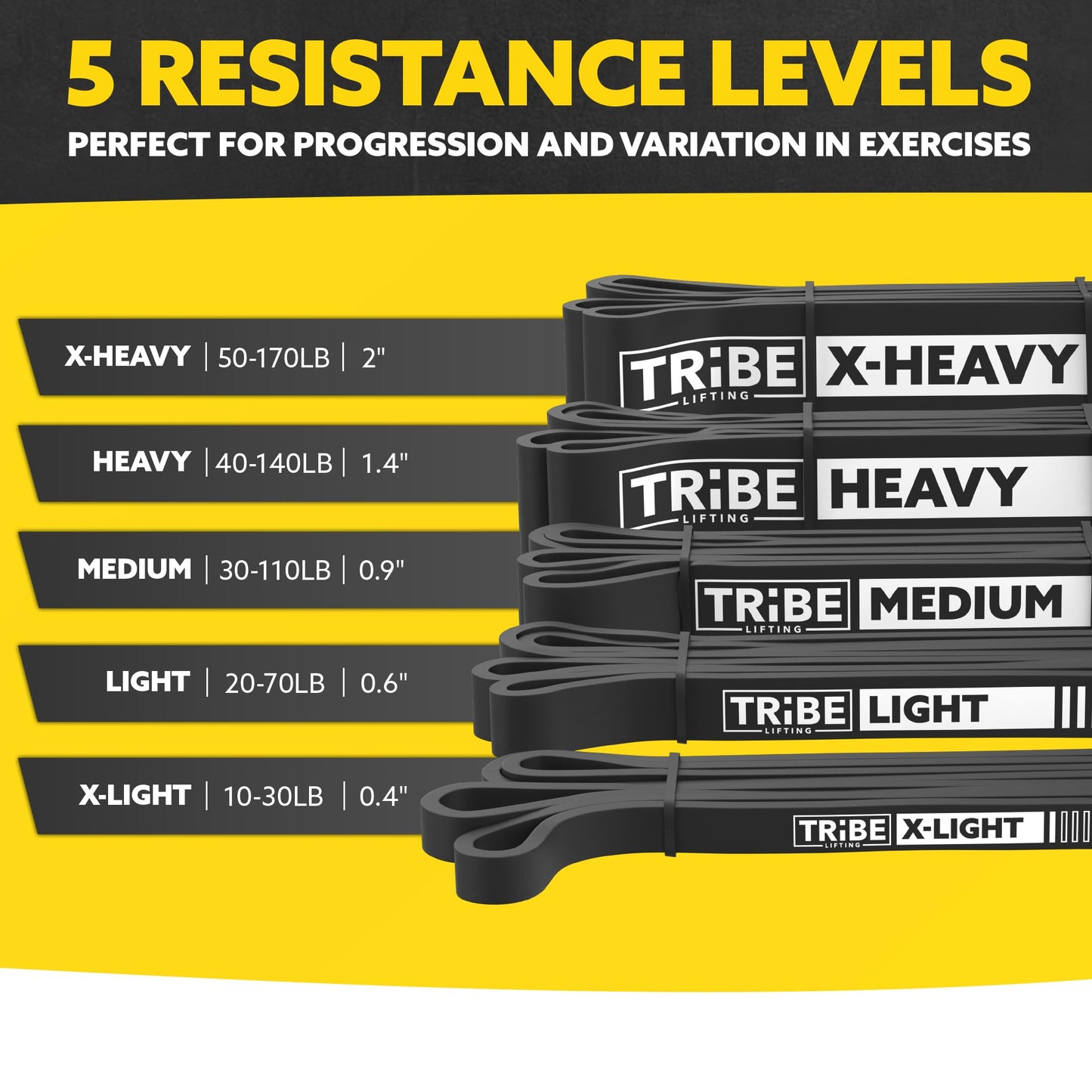 Long Resistance Bands Set for Strength Training