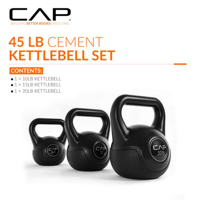 Vinyl Coated Kettlebell Set for Training