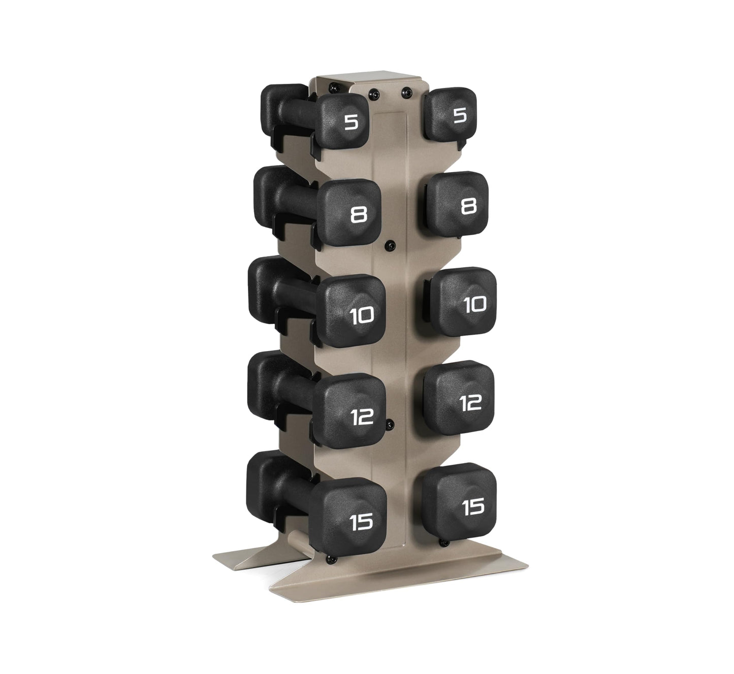 Neoprene Dumbbell Set with Storage Rack