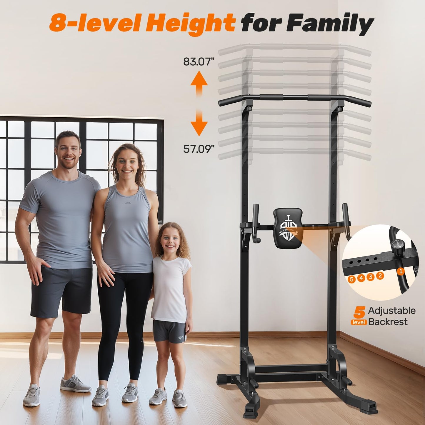 Power Tower Pull Up Station for Home Gym
