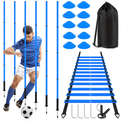 Soccer Agility Training Set with Poles & Ladder