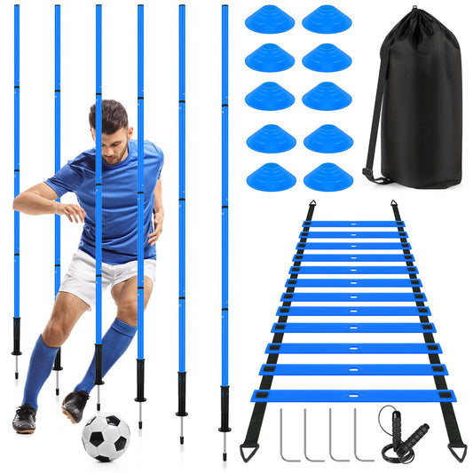 Soccer Agility Training Set with Poles & Ladder