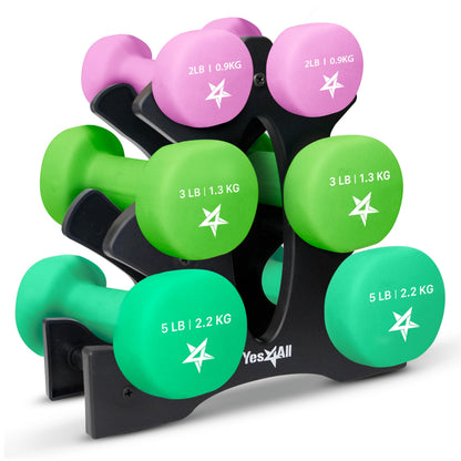 Neoprene Coated Dumbbell Weights for Training
