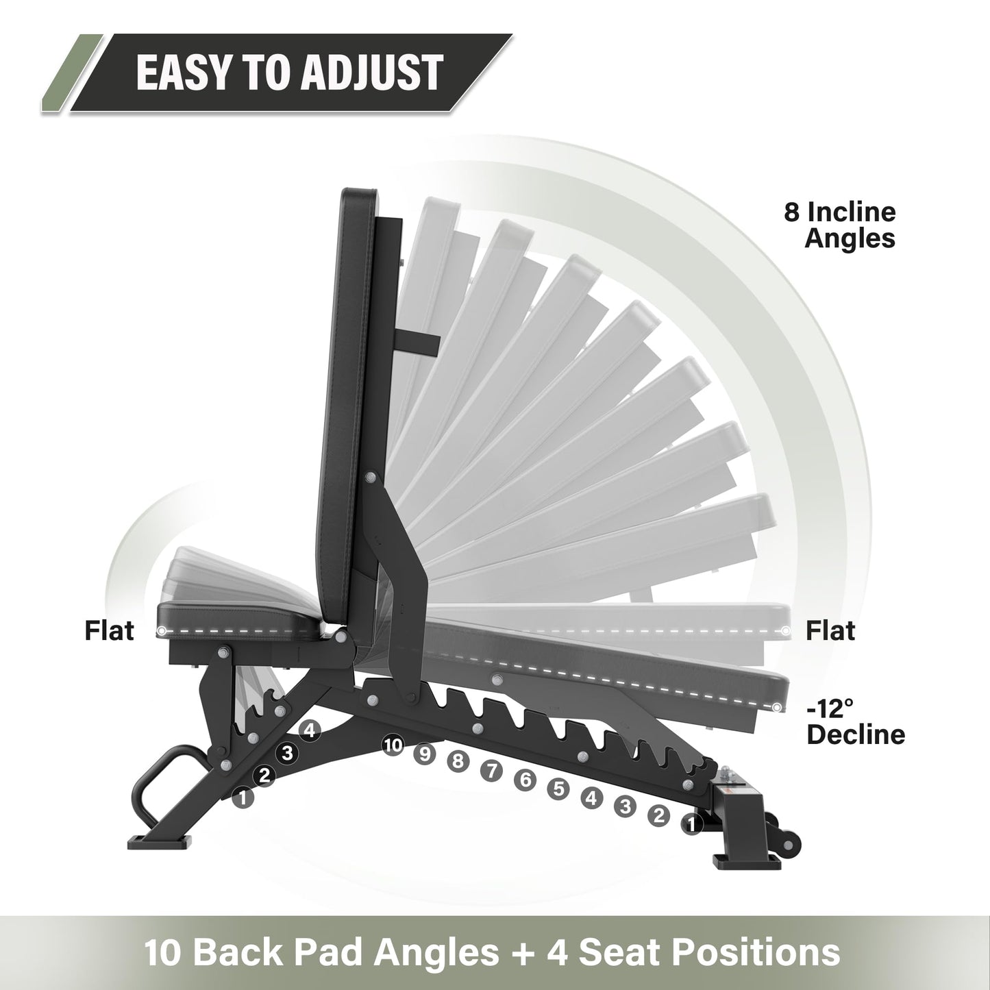 Adjustable Strength Training Bench for Home Gym