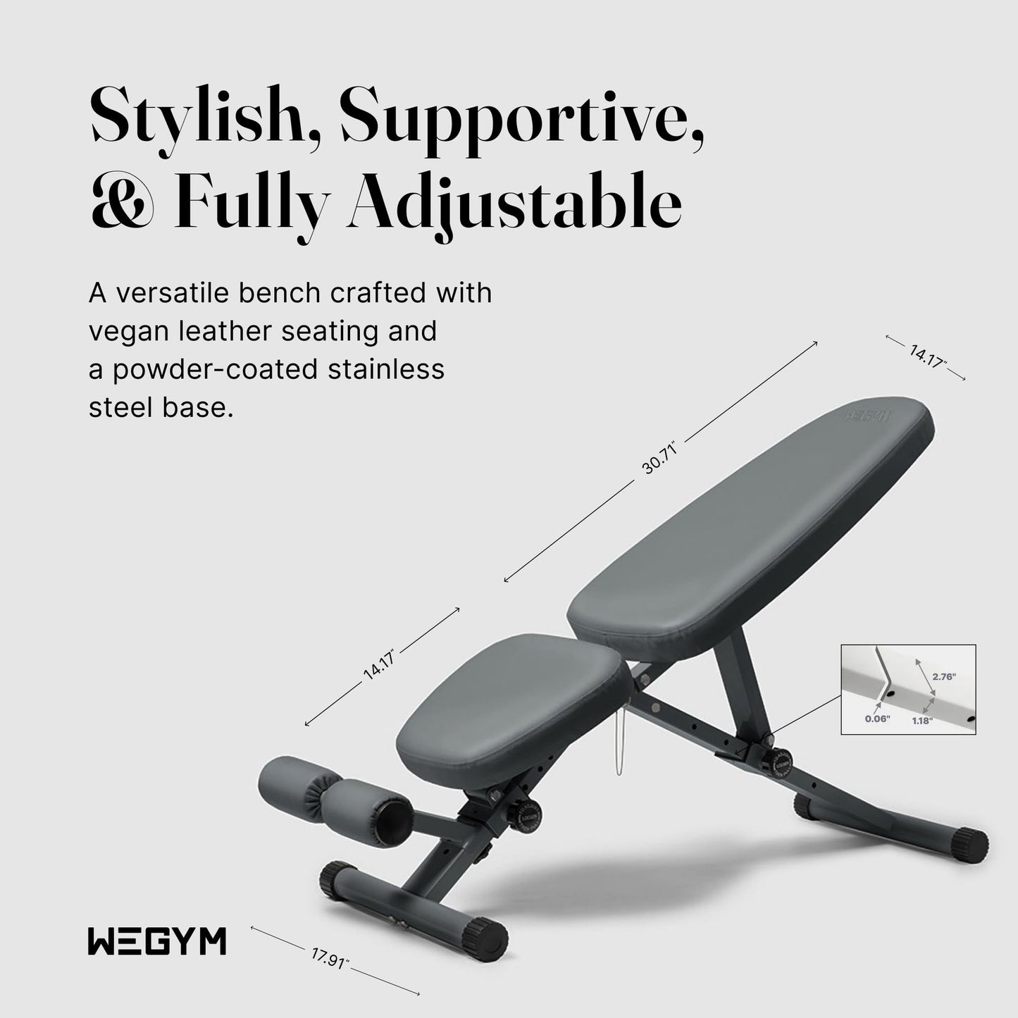 Adjustable Foldable Weight Bench for Home Gym