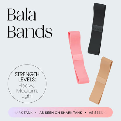 Bala Bands Resistance Bands, Non-Slip Fabric Exercise Bands
