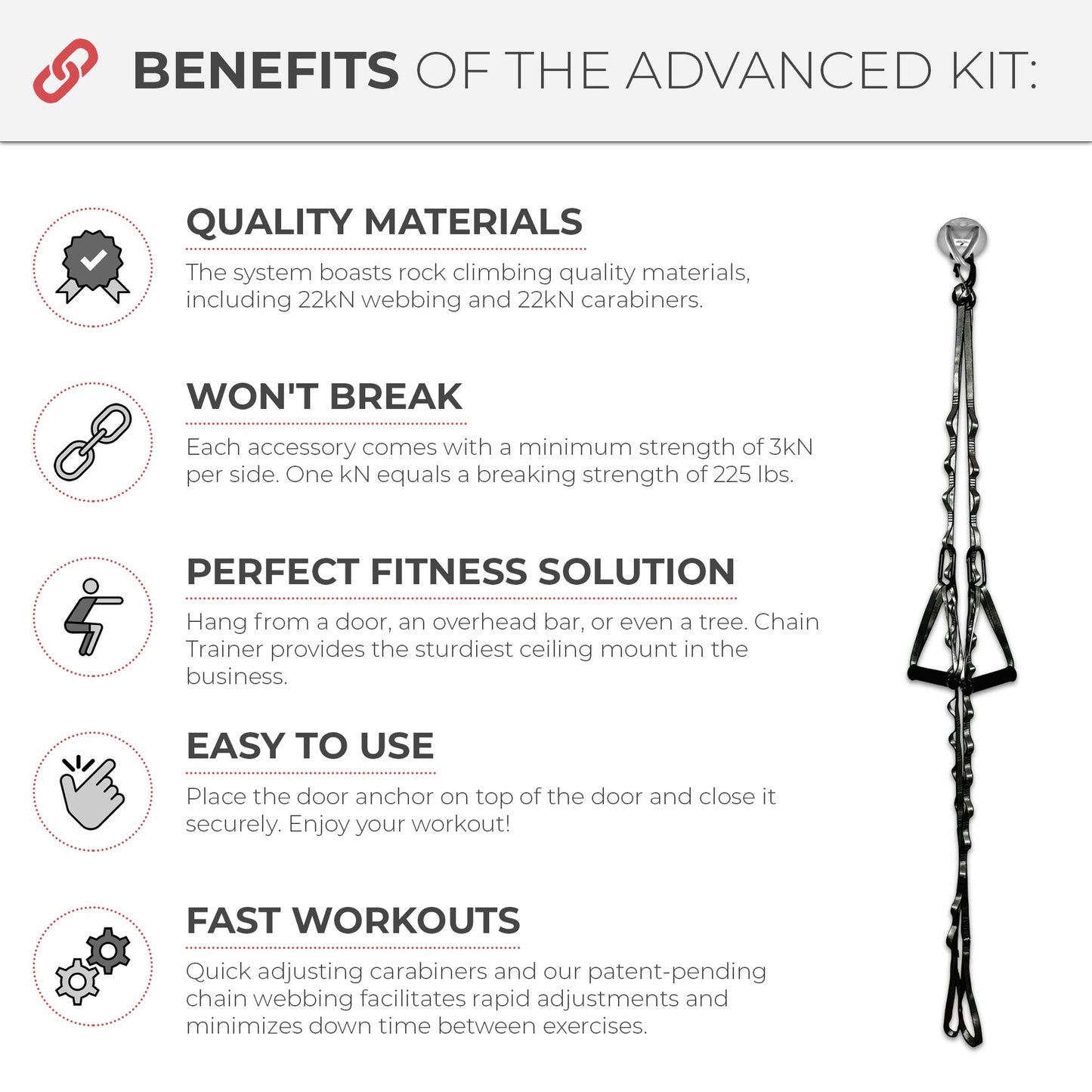 Portable Suspension Trainer for Full Body Workouts