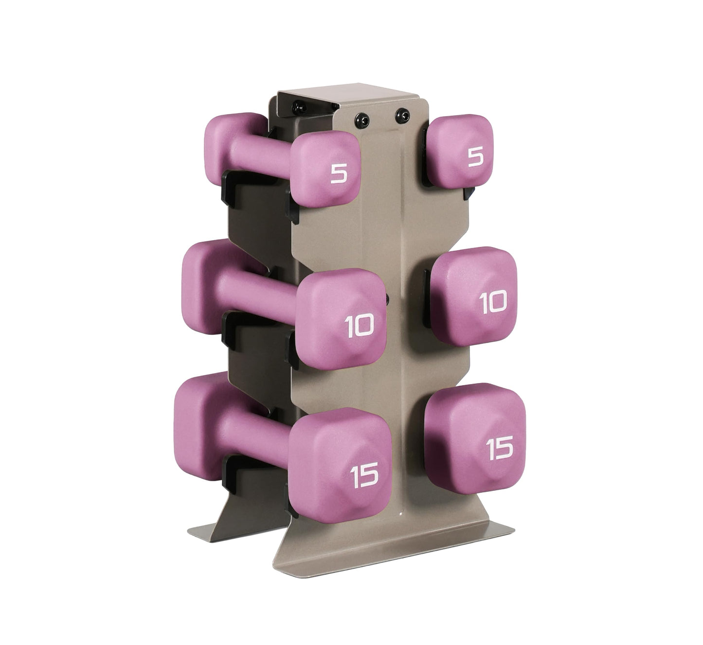 Neoprene Dumbbell Set with Storage Rack
