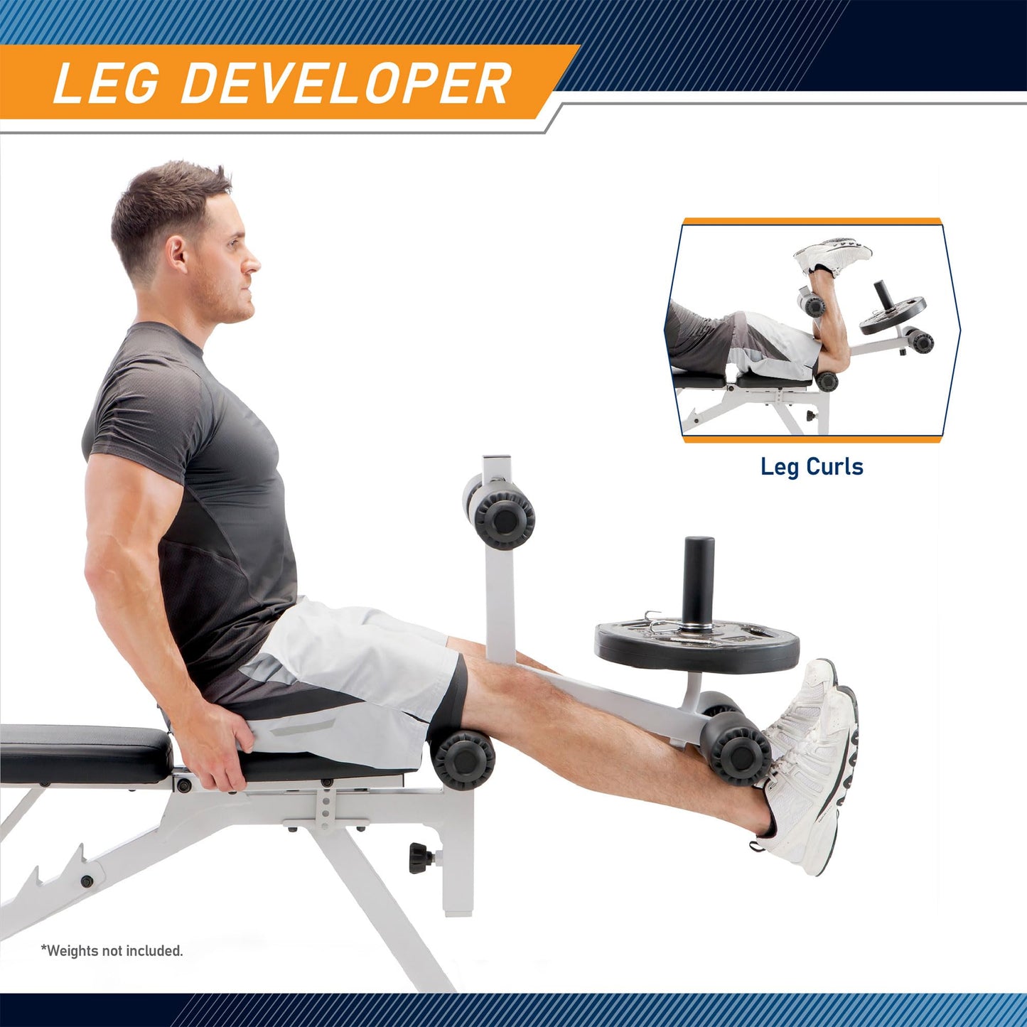 Foldable Adjustable Weight Bench for Home Gym