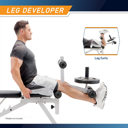 Foldable Adjustable Weight Bench for Home Gym