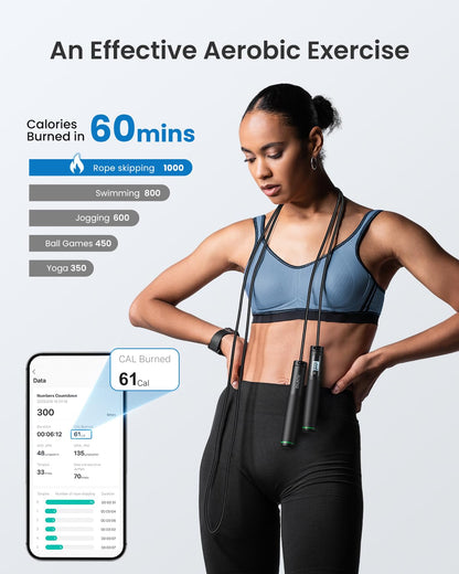 Smart Cordless Jump Rope with Counter Tracking