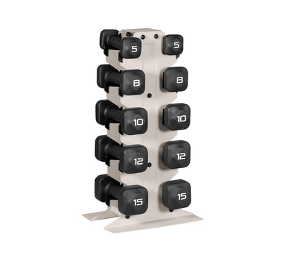 Neoprene Dumbbell Set with Storage Rack